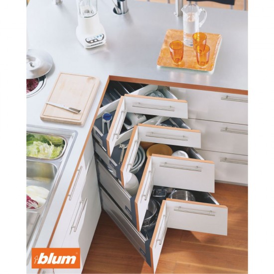 Blum corner outlet cabinet